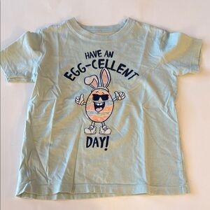 Carter's Blue Egg-Citing Bunny Tee - 3T